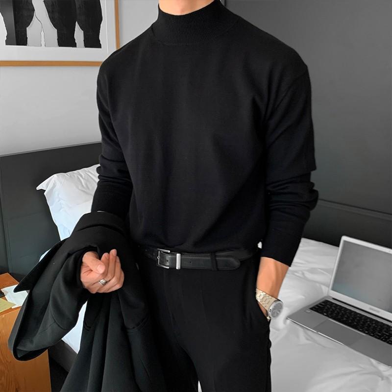 M 3XL Korean Style Mock Turtleneck Sweater