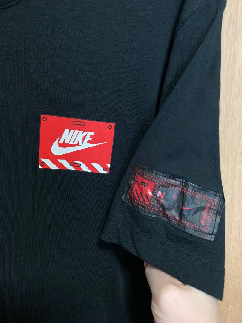 black nike jumper red tick