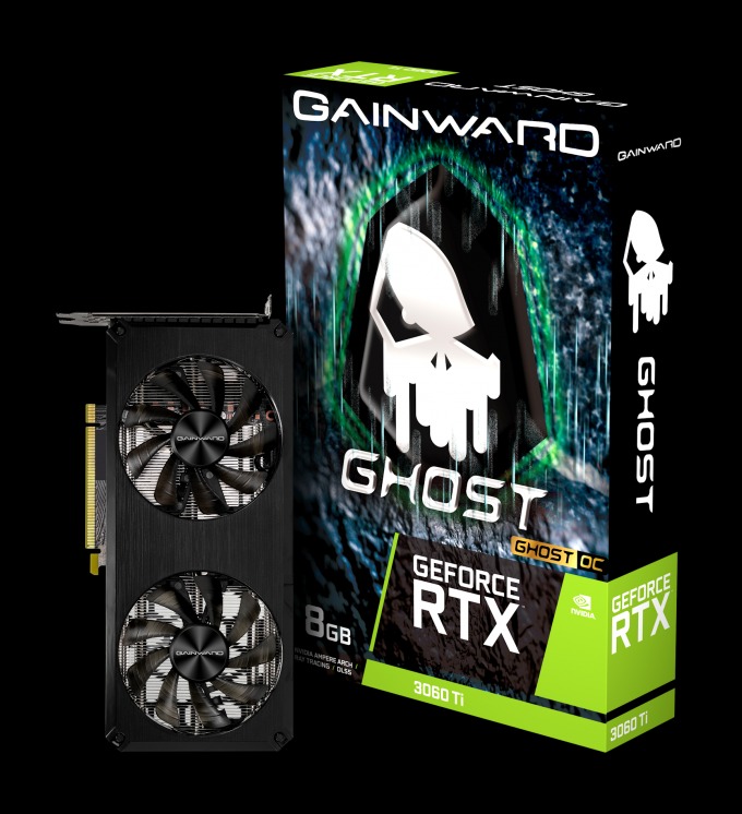 高級な GAINWARDグラボ GeForce RTX 3060 Ti Ghost NE6306T019P2-190AB PCIExp 8GB 