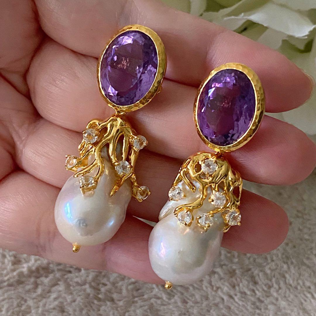 Genuine amethyst earrings online