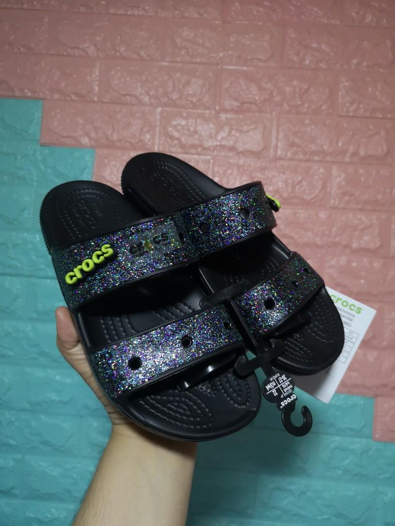 Glitter 2 strap sandals sales