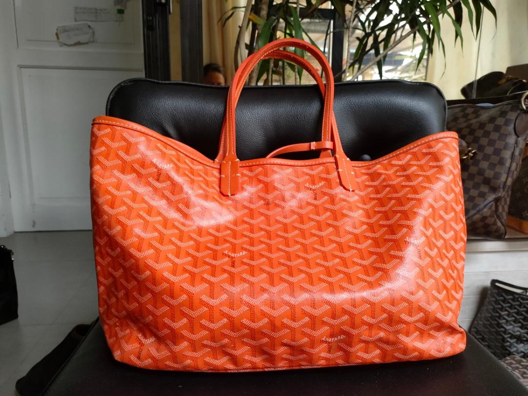 Goyard St Louis Medium Tote in Orange, Luxury, Bags & Wallets on Carousell