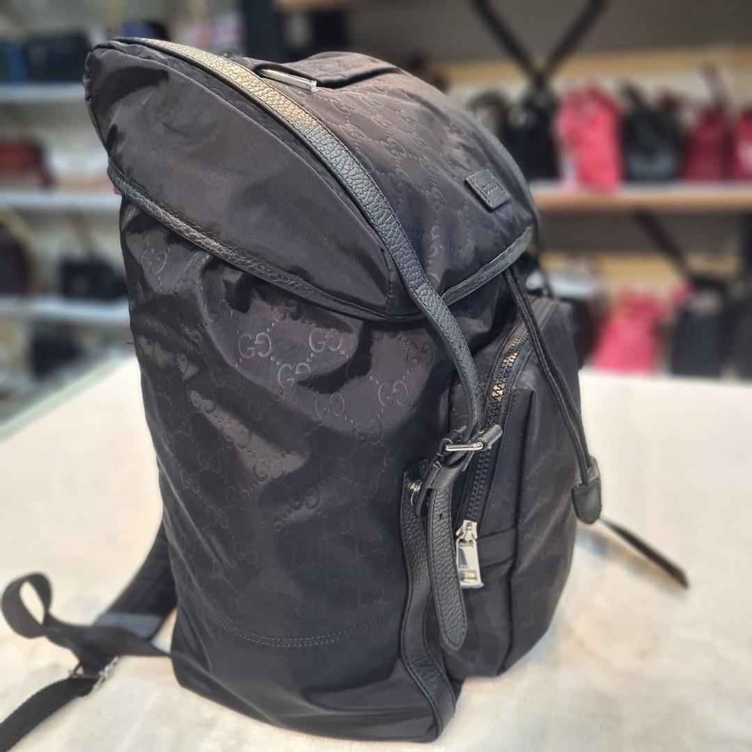 Gucci Travel Nylon Backpack Large Black