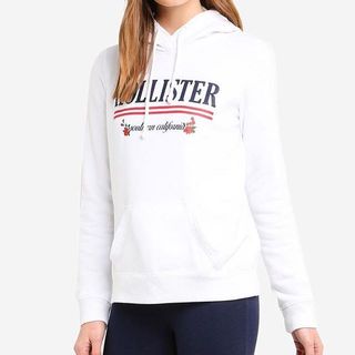 Hollister Hoodie · Women's White Sweatshirt / Brand New In Stock / Authentic Item Guaranteed / Air Shipped from UK / Size S $29964235213235329110