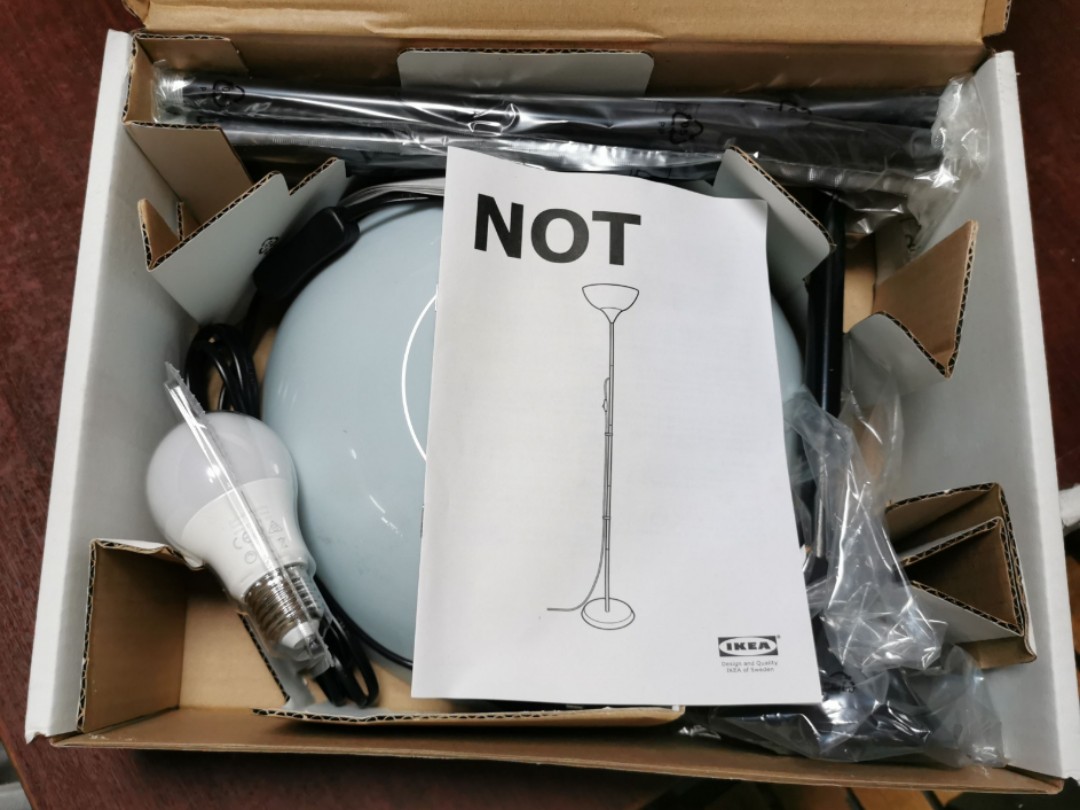IKEA NOT Floor Lamp With Light Bulb, Furniture & Home Living, Lighting ...