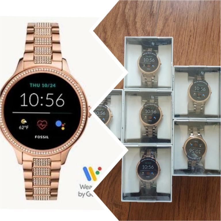 Jam Tangan Wanita Fossil Smartwatch Gen 5E Rosegold Stainless