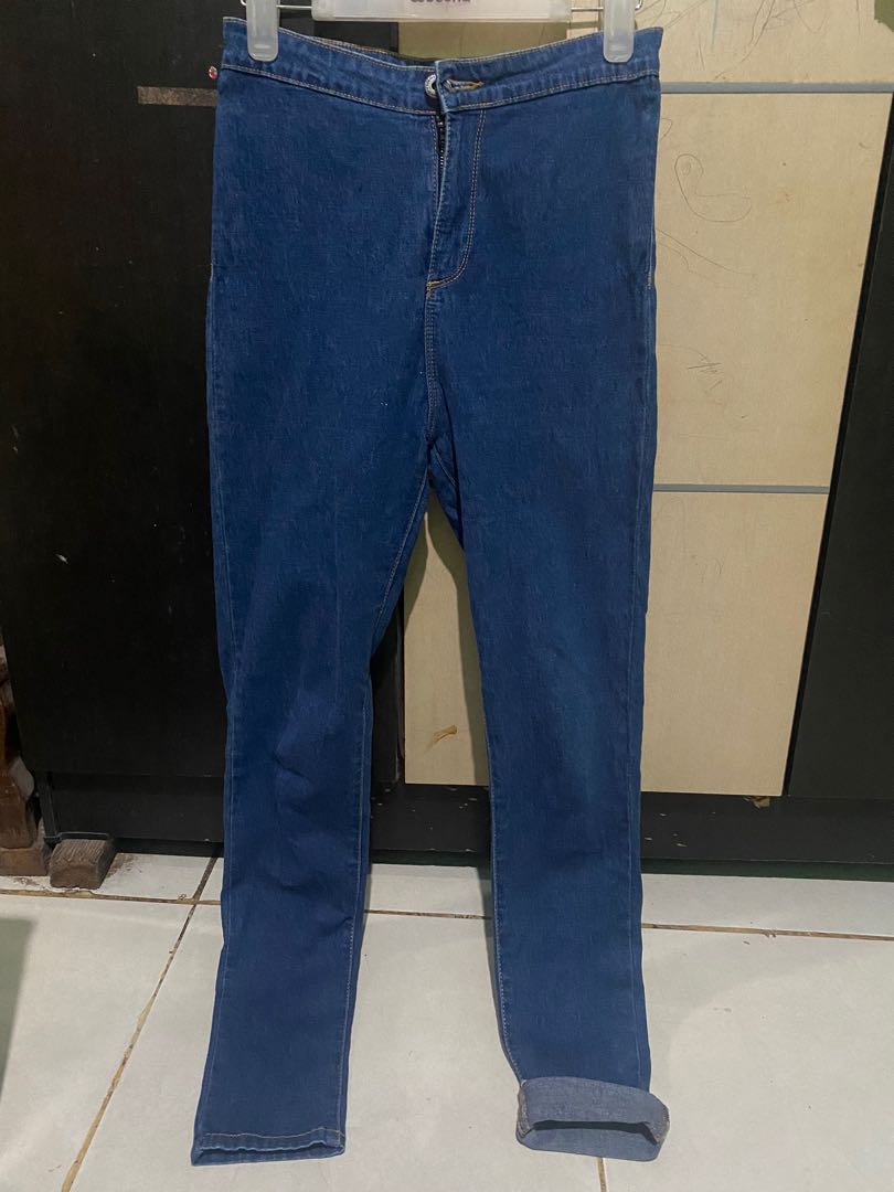 Jeans highwaist colorbox, Fesyen Wanita 