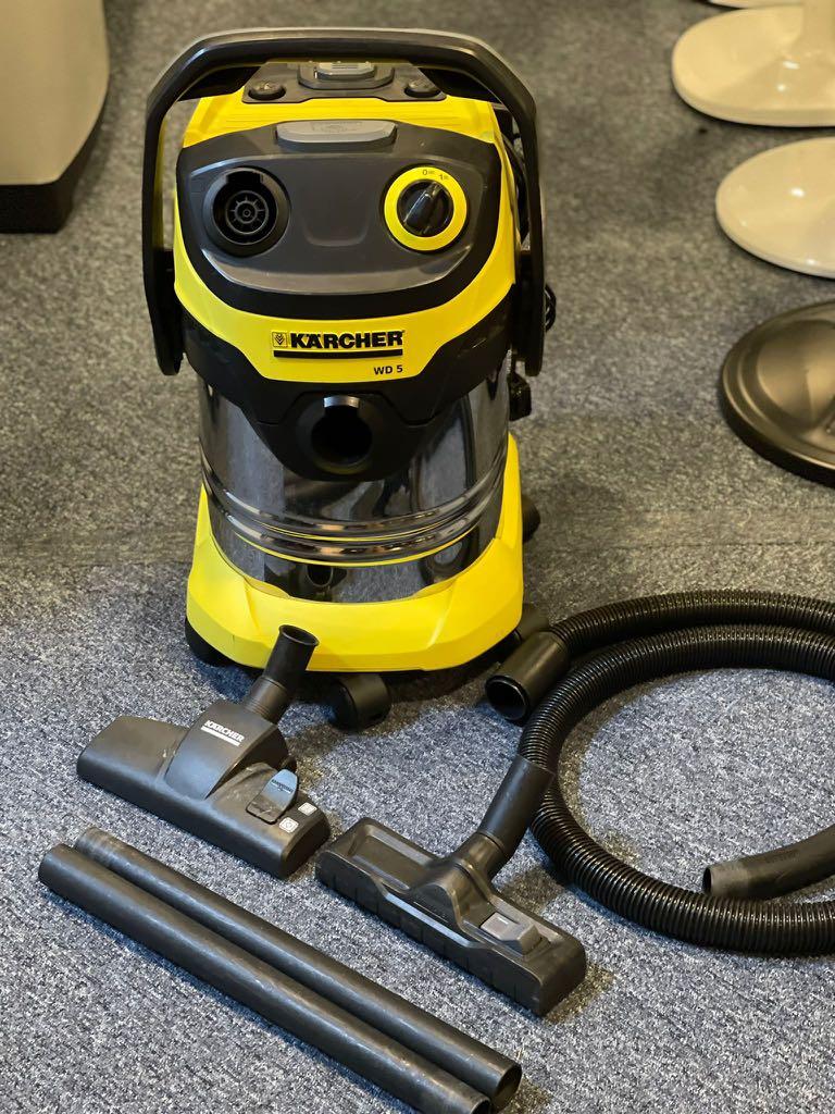 KARCHER WD5 WET/DRY VACUUM CLEANER (1800W) Condition 8/10 180, TV
