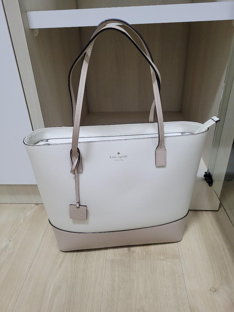Kate Spade Beech Street Karla Tote Handbag Purse cement rosecloud