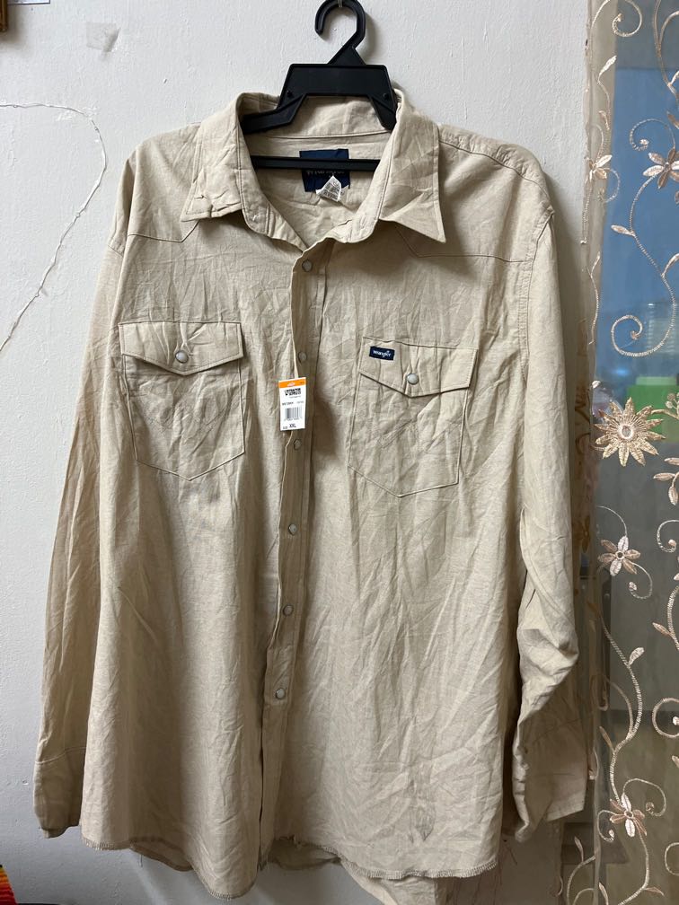 Kemeja wrangler, Men's Fashion, Tops 