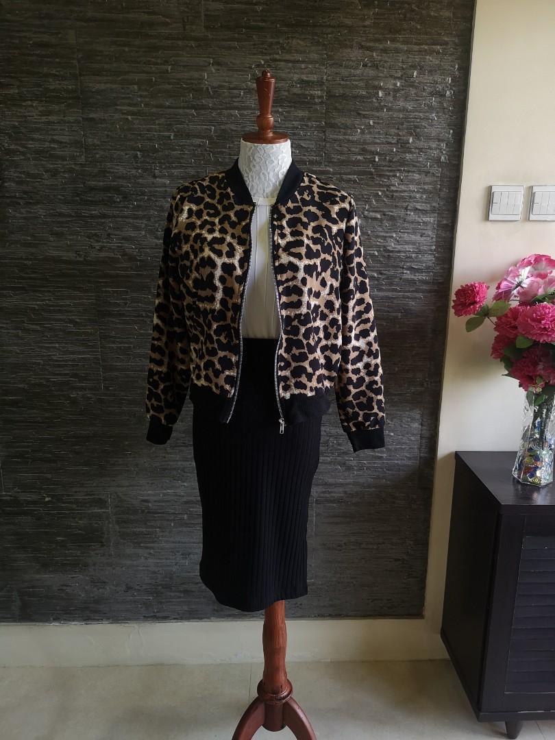 Leopard Bomber Jacket main image 0