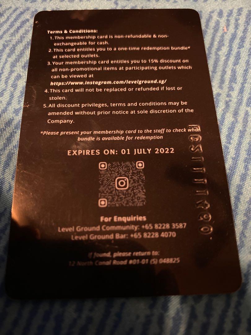 Level Ground Membership Card, Tickets & Vouchers, Vouchers on Carousell