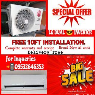 ‼️LG DUAL INVERTER‼️ SPLIT TYPE AIRCON BRAND NEW SEALED WITH FREE INSTALLATION‼️