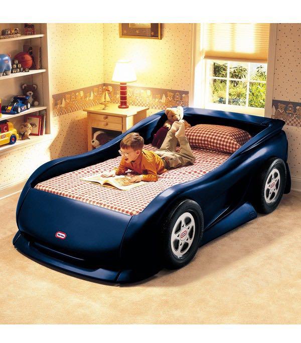 Little Tikes Blue Car Bed Frame (Super Single), Furniture & Home Living
