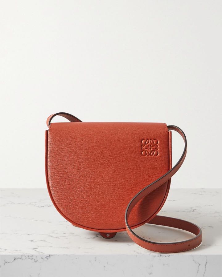 Loewe heel duo textured leather shoulder bag Carousell