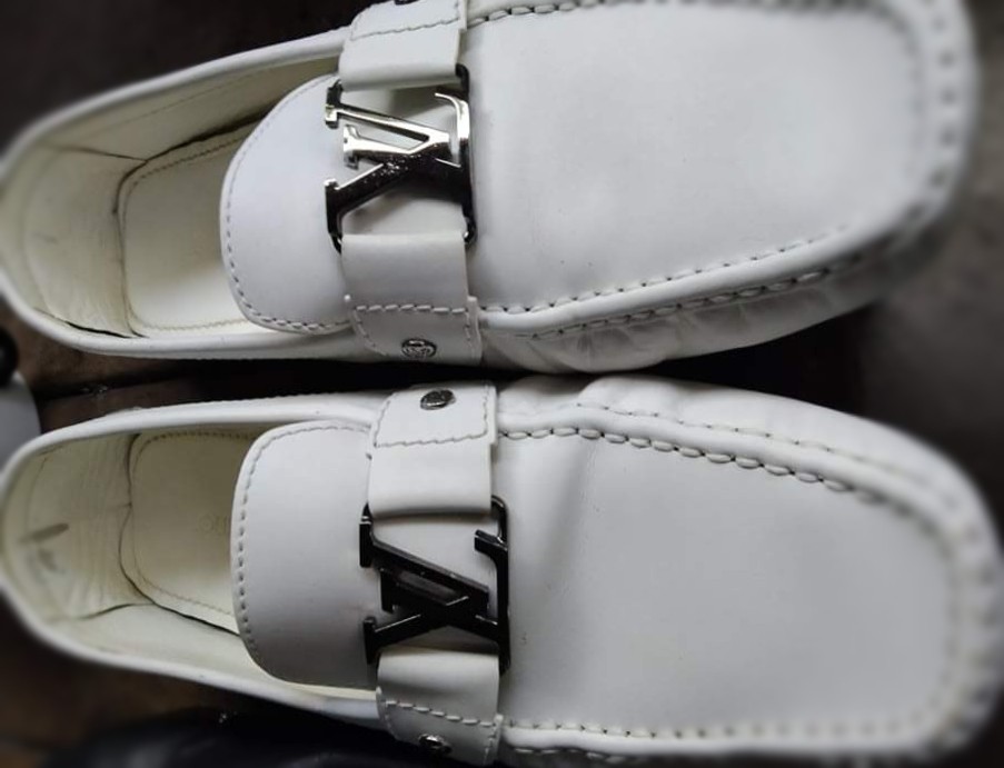 Louis Vuitton Off White Leather Monte Carlo Loafers Size 39 at 1stDibs   louis vuitton loafers white, white louis vuitton loafers, louis vuitton  white loafers