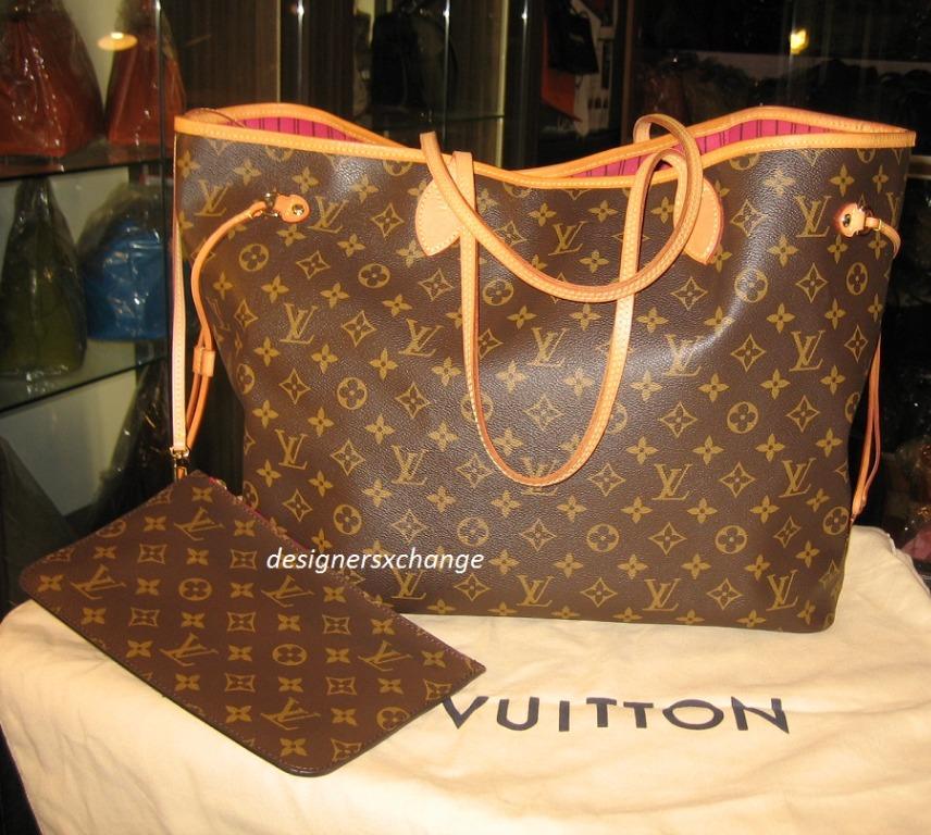 Louis Vuitton Pink Monogram Canvas Neverfull Pouch PM NM QJBJYP1YPF048