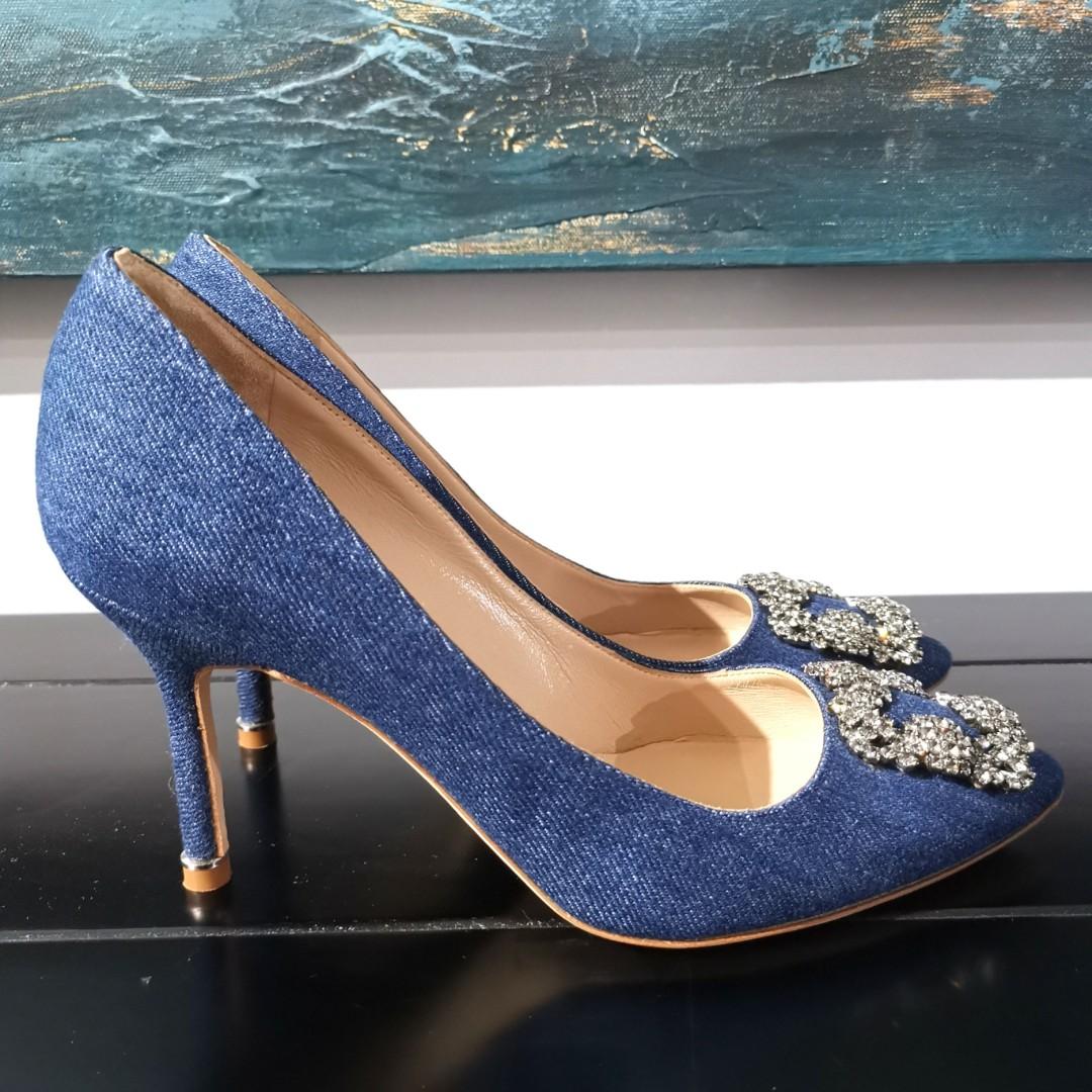Manolo blahnik hangisi new arrivals denim