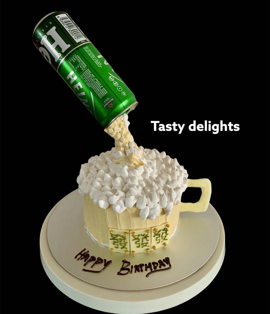 Buy Birthday Beer Booze Fondant Cake-Cheers Beer Birthday Cake