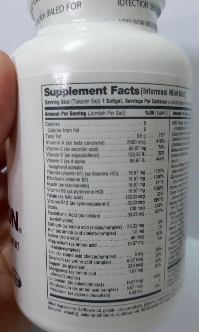 Nature plus regeneration multivitamin & mineral supplement, Kesehatan