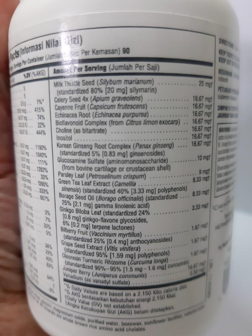 Nature plus regeneration multivitamin & mineral supplement, Kesehatan