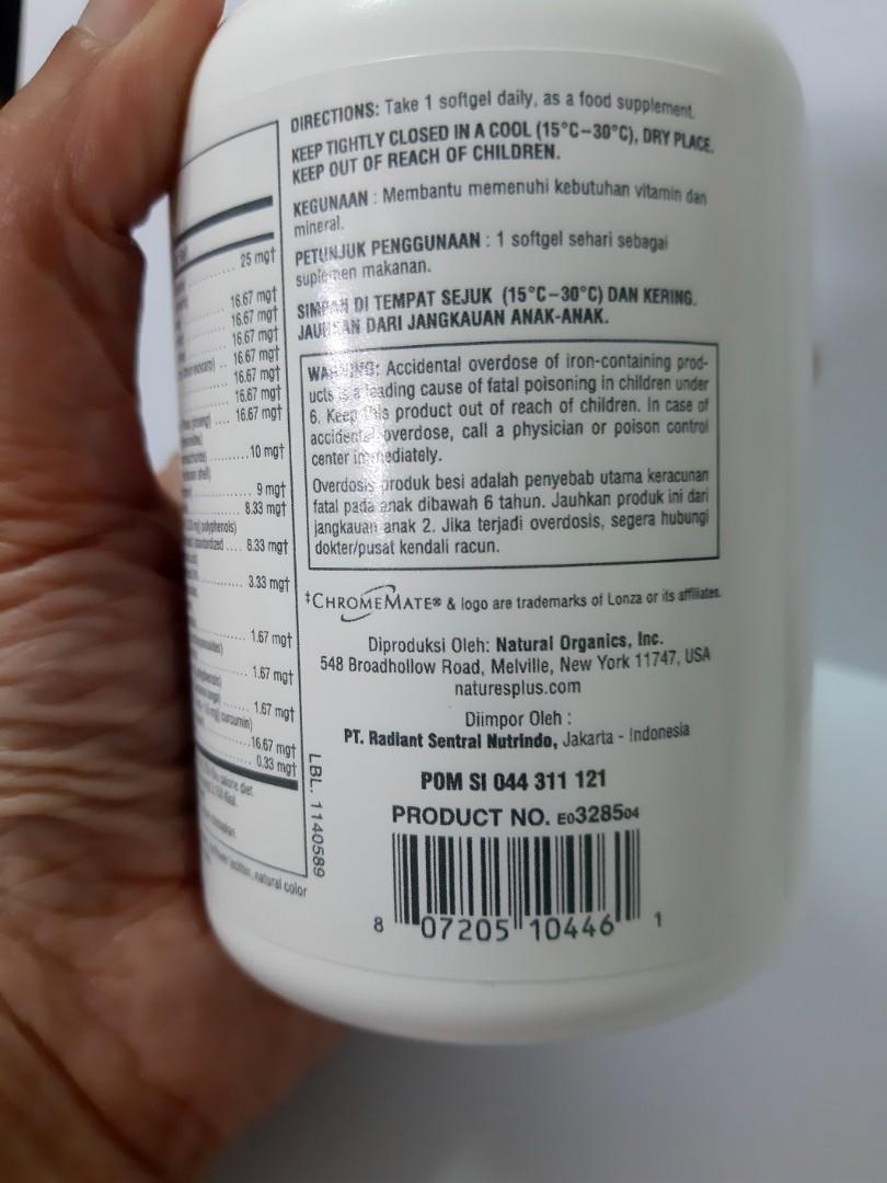 Nature plus regeneration multivitamin & mineral supplement, Kesehatan
