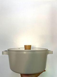 Neoflam Fika Cast Aluminum Stock Pot with Glass Lid 24cm