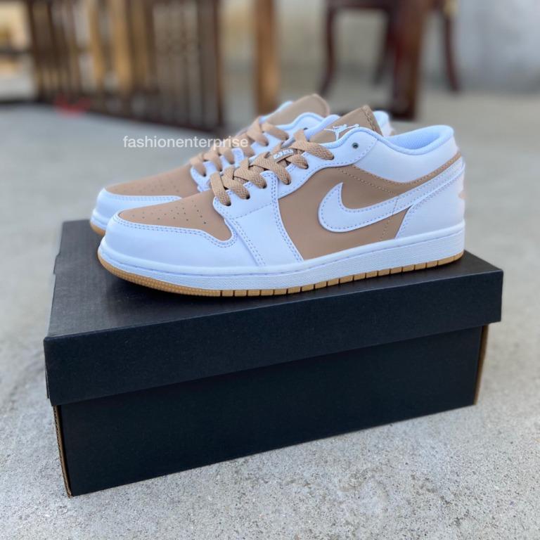 air jordan low tan white