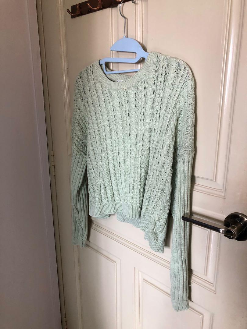 Pimkie crop cable knit jumper pullover 