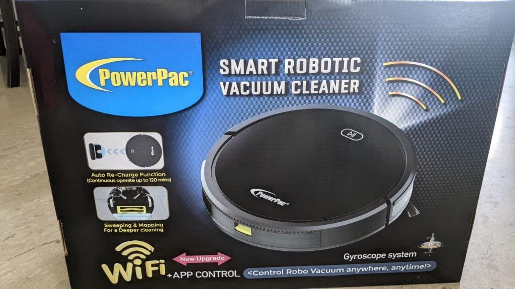 PowerPac Smart Robotic Vacuum Cleaner Gyroscope With Wifi Apps Control
