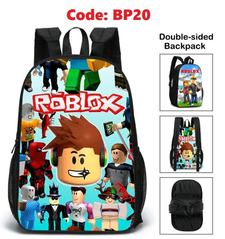 Roblox backpack Student Backpack Double sided backpack Primary School Backpack Stylish