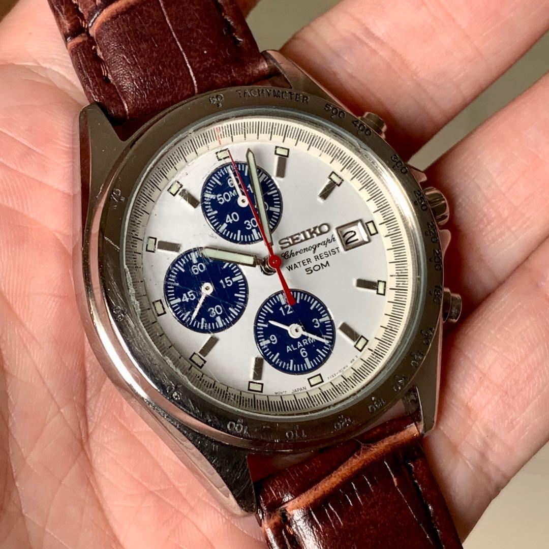 Seiko Blue Panda Chronograph Quartz Men Watch, Men's Fashion, Watches &  Accessories, Watches on Carousell