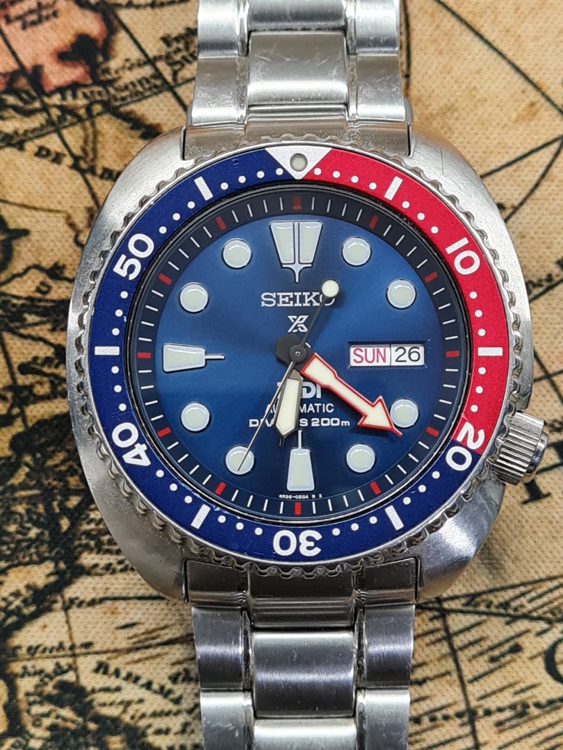 Seiko Turtle Padi Pepsi, Men's Fashion, Watches & Accessories, Watches ...
