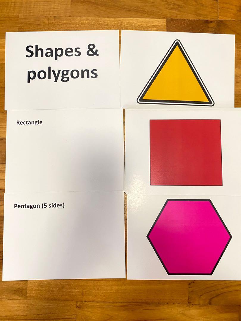 Shapes and Polygons Flashcards, Hobbies &amp; Toys, Books &amp; Magazines ...