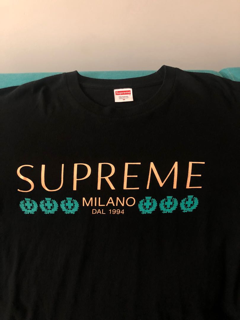 supreme milano tee black