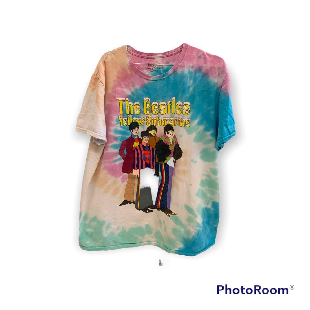 yellow submarine tie dye shirt