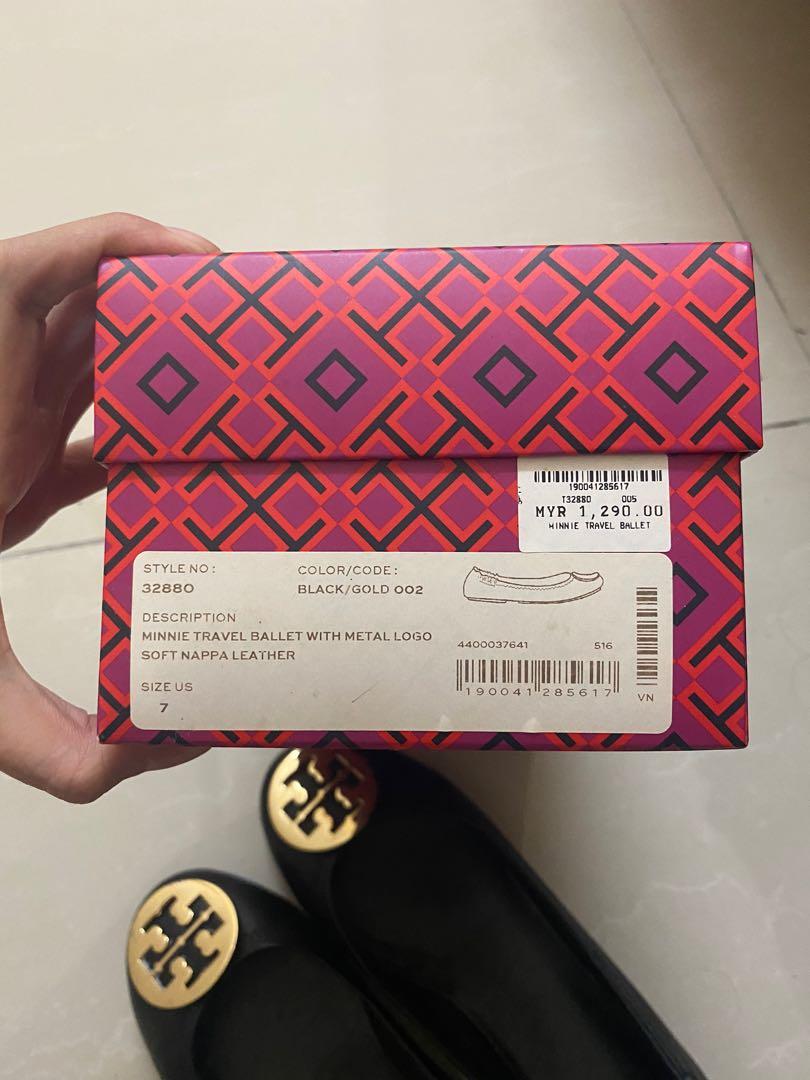 Tory Burch Shoes flat minnie travel ballet with meral logo soft nappa  leather, Women's Fashion, Footwear, Flats on Carousell