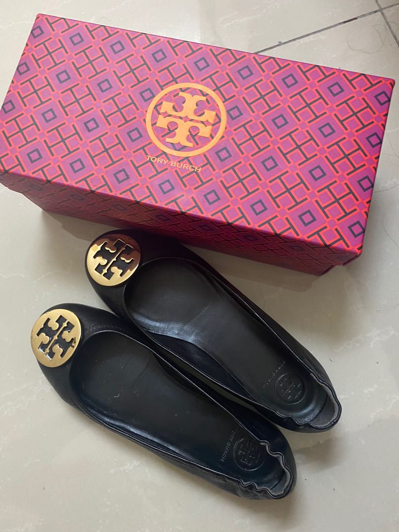 Tory Burch Shoes flat minnie travel ballet with meral logo soft nappa ...