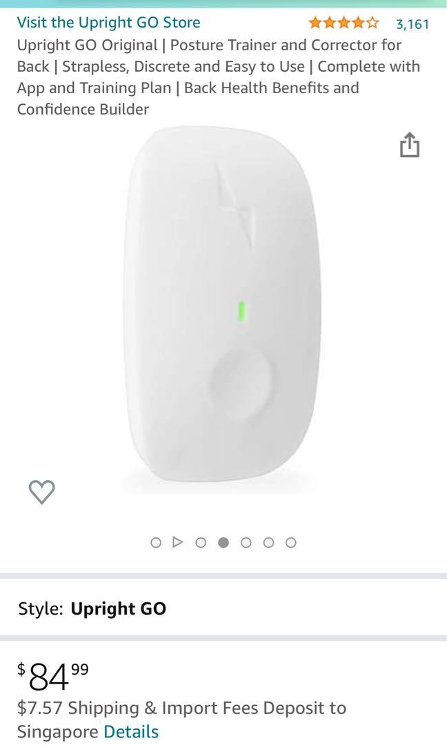  Upright GO Original, Posture Trainer and Corrector for Back, Strapless, Discrete and Easy to Use, Complete with App and Training Plan