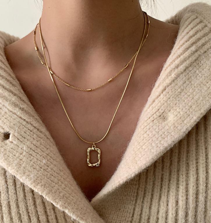 Vintage discount layered necklaces
