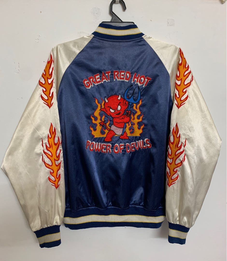 Vintage GREAT RED HOT POWER OF DEVILS Sukajan Jacket, Men's