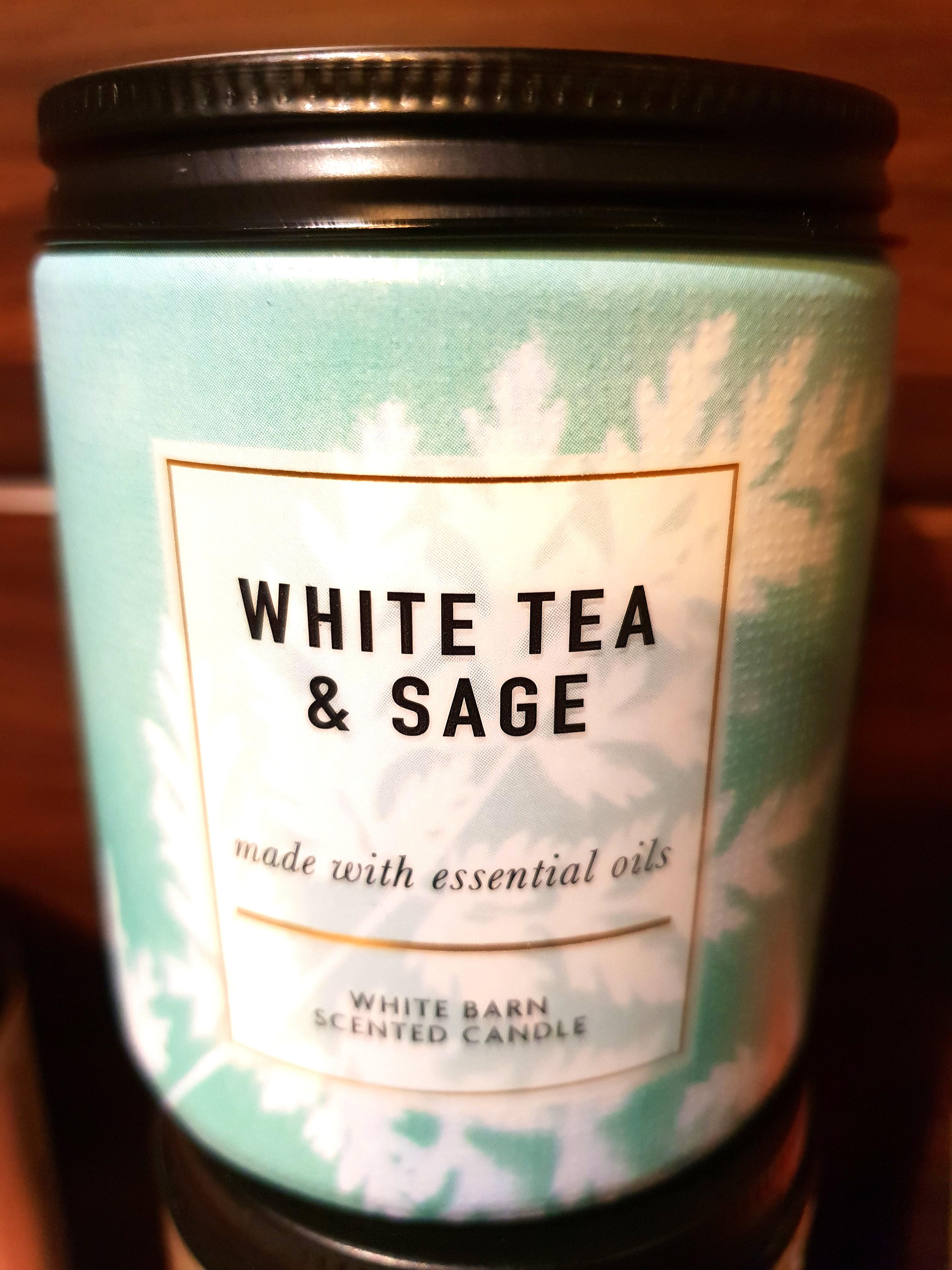 White Barn WHITE TEA & SAGE Scented Candle, Furniture & Home Living