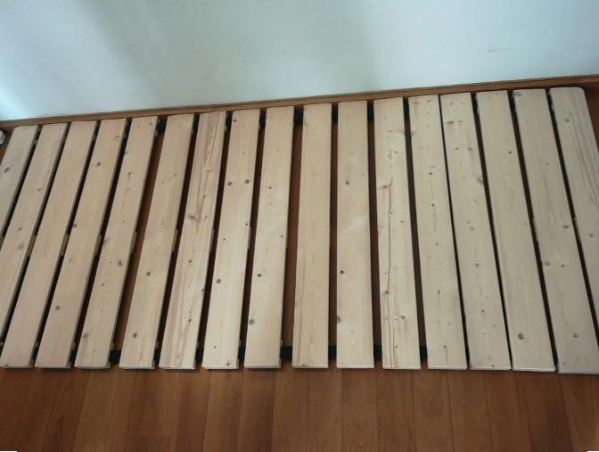 Wooden slats underbed for IKEA single mattress (Floor Bed Base) , Furniture & Home Living
