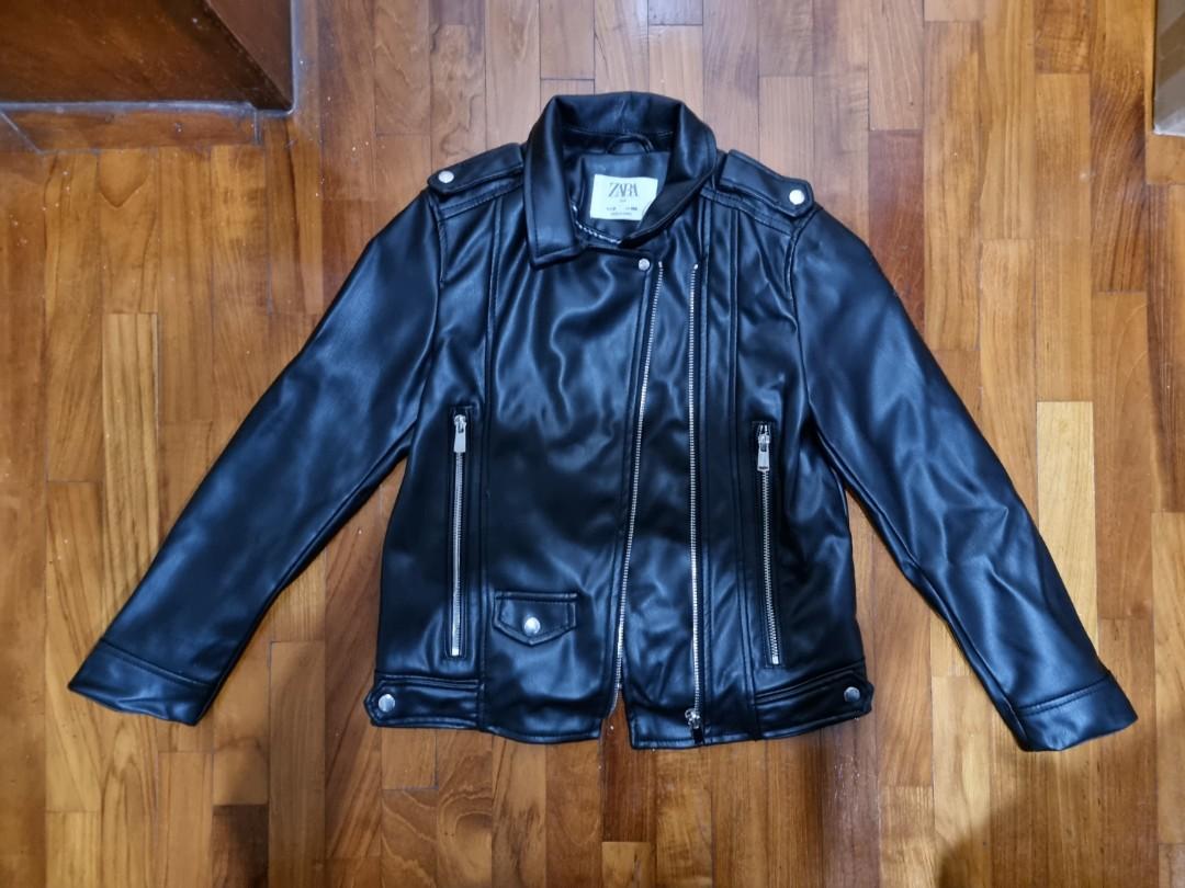 zara boys leather jacket
