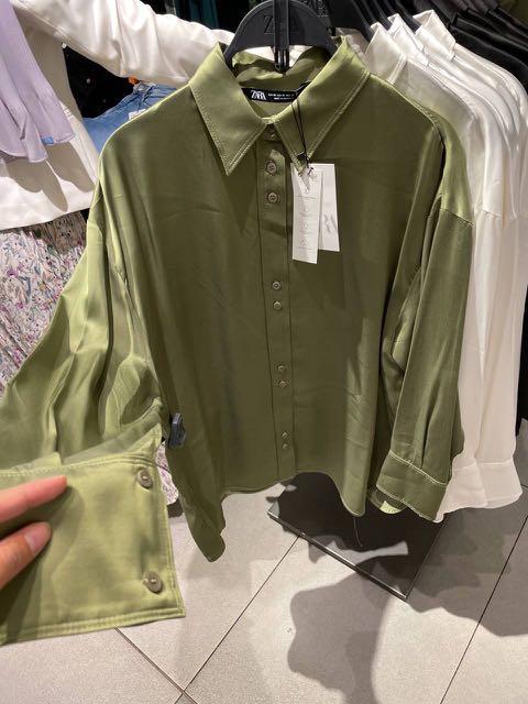oversized satin effect shirt
