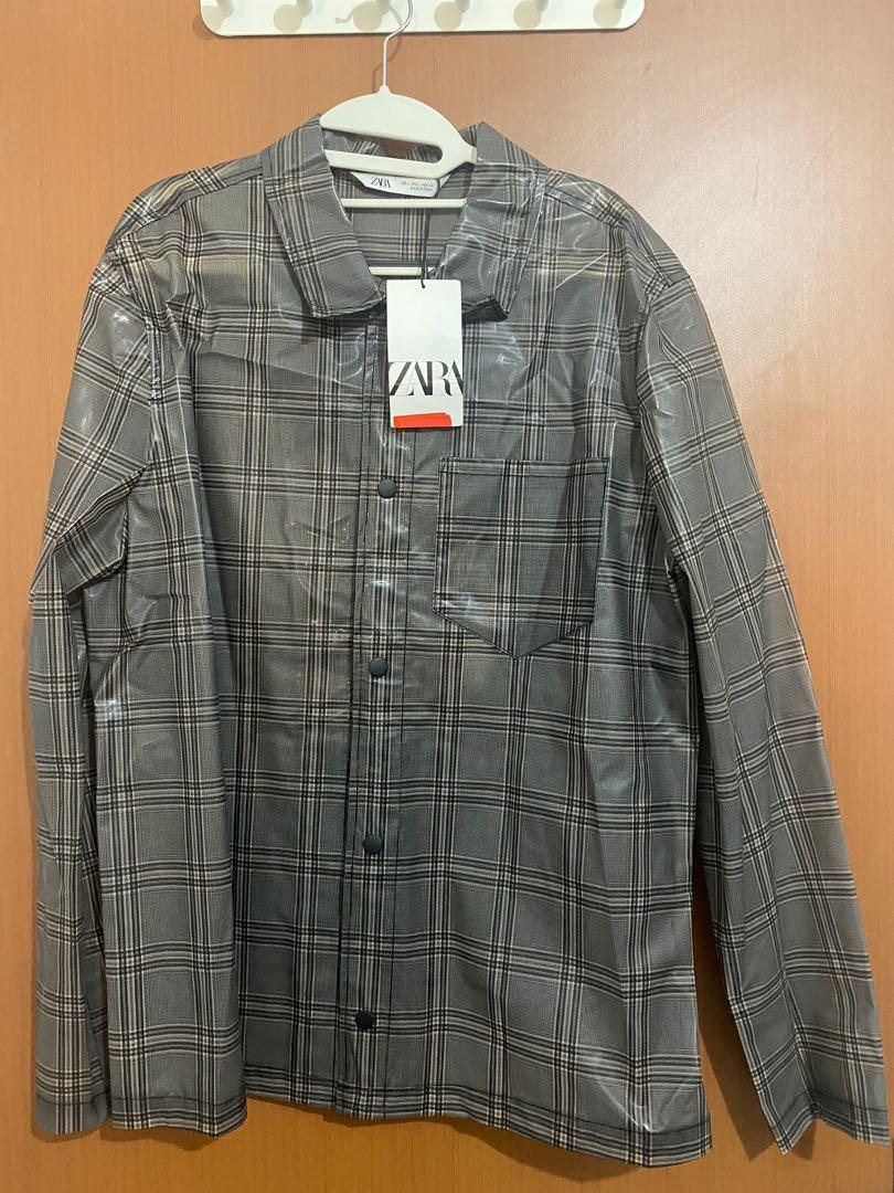 Zara clearance plaid raincoat