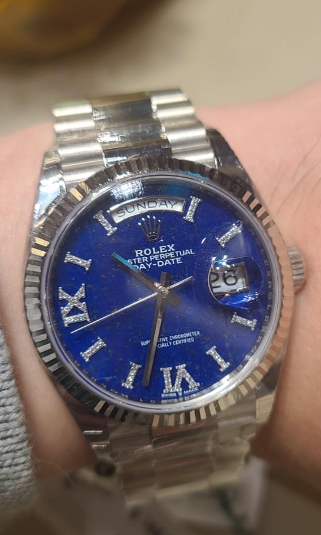 128239 勞力士 白金 星期日誌型 隱藏版 青金石面 36mm Rolex Day-date Lapiz Dial