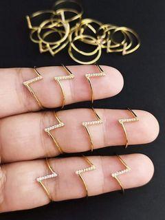 18K Saudi Gold dainty ring