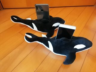Pair of Orca-Themed Phone Stands