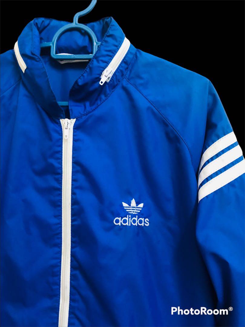 Royal blue clearance adidas windbreaker